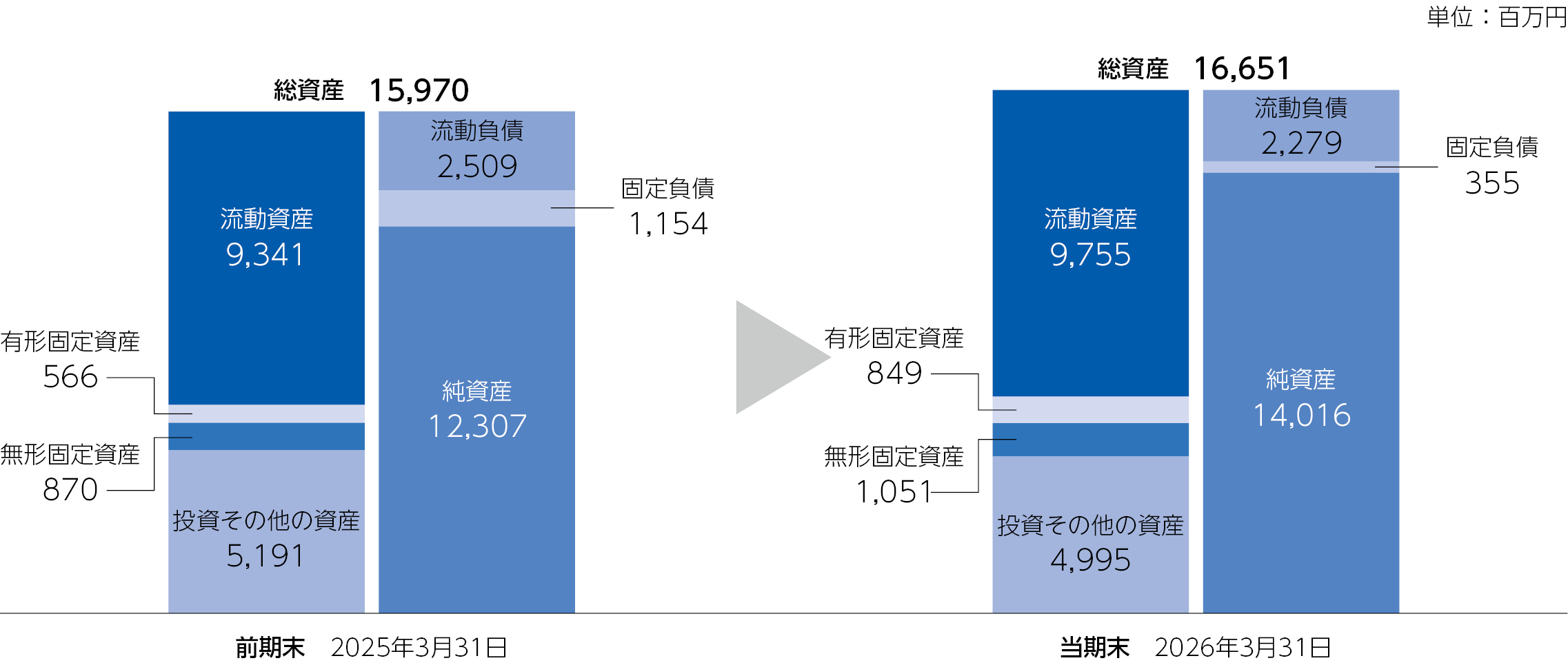 連結貸借対照表のグラフ